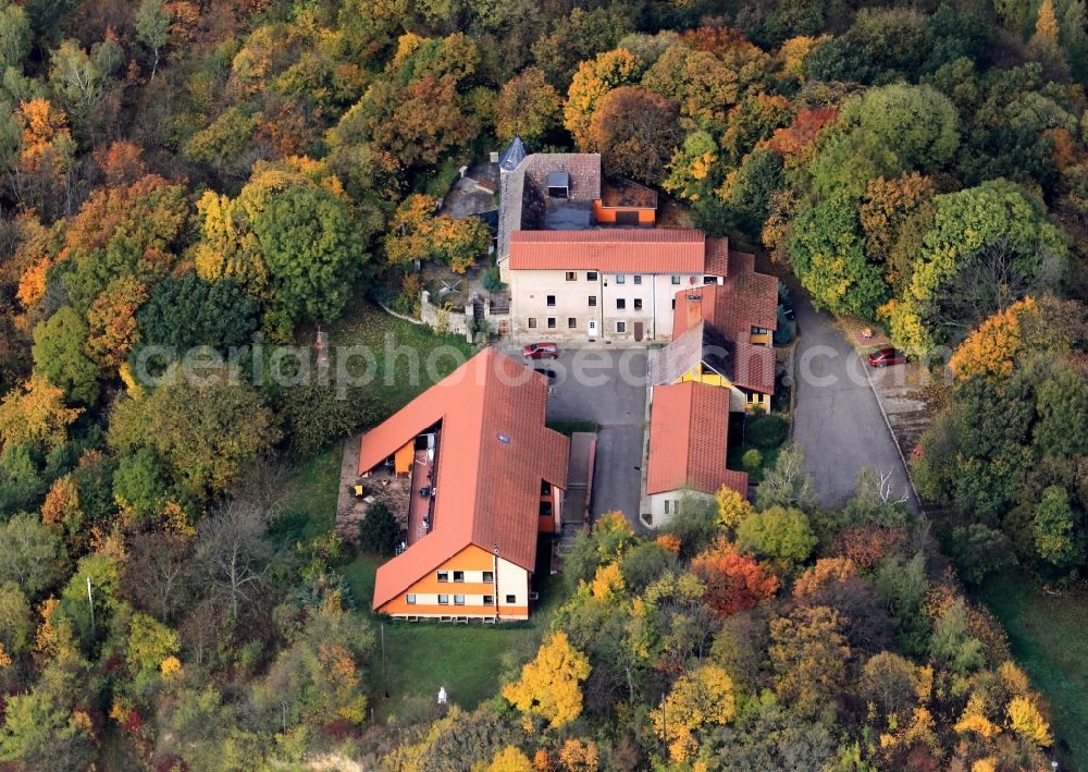 Aerial image Bad Sulza - House Kraehenhuette of the hotel Green Lemon in Bad Sulza in Thuringia