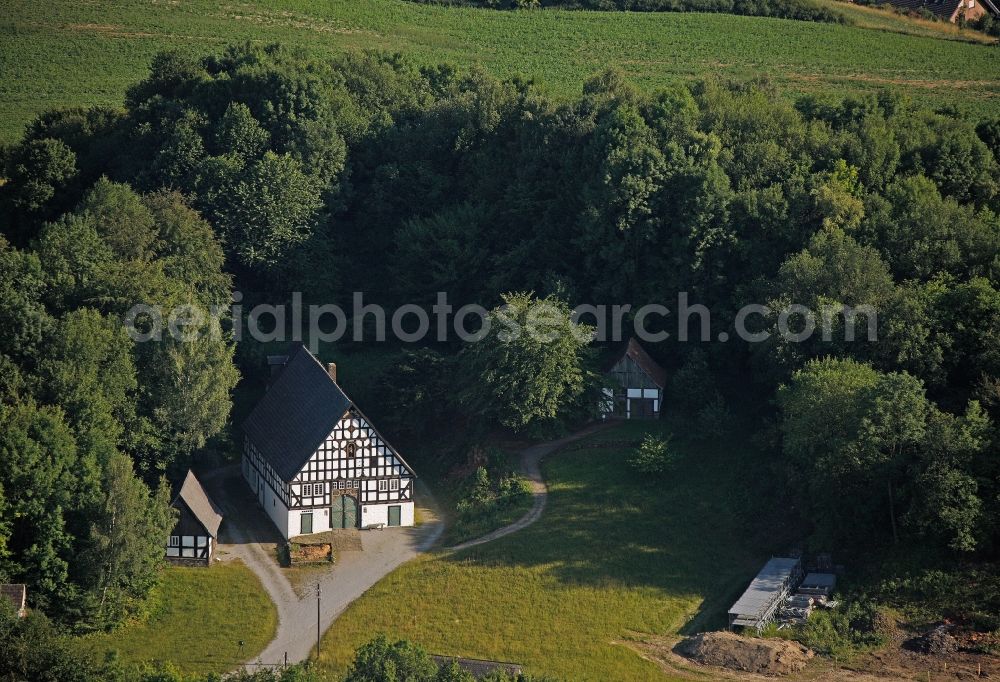 Detmold from the bird's eye view: View of the LWL open-air museum in Detmold in the state of North-Rhine Westphalia