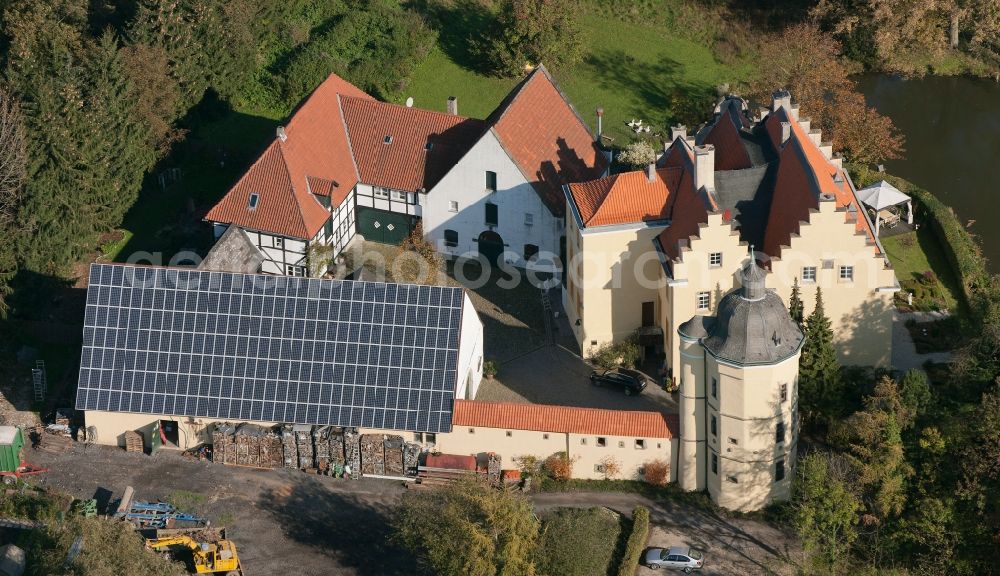 Aerial image Hamm - View of the castel Haus Reck in Hamm in the state North Rhine-Westphalia