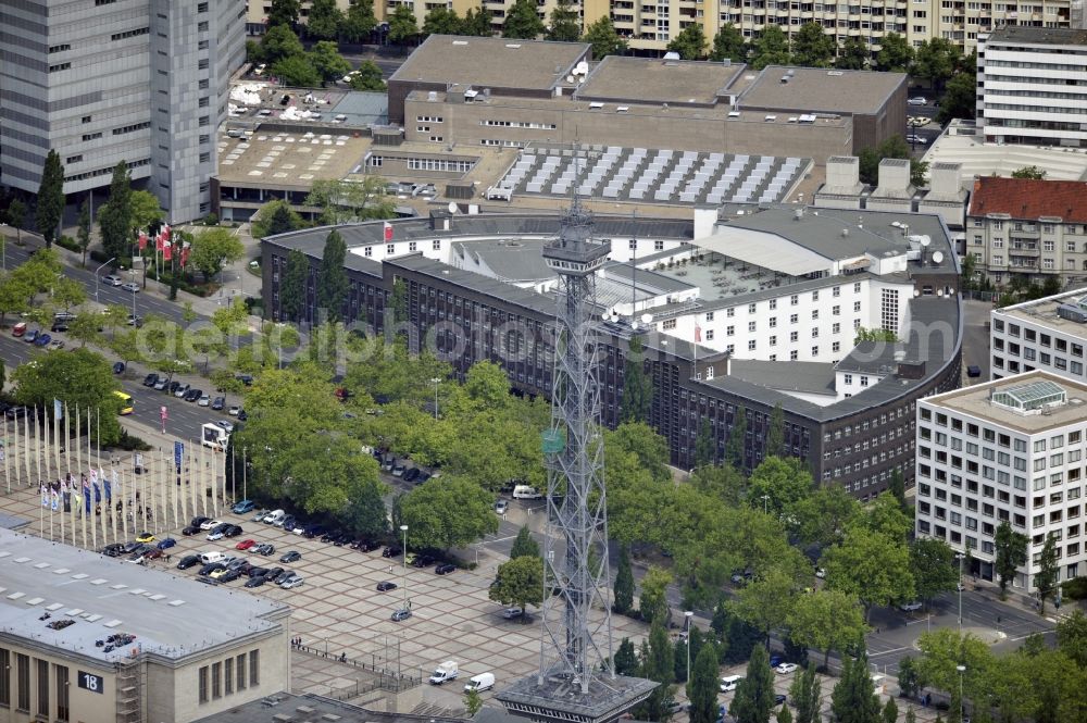 Aerial image Berlin - House of Broadcasting at the Masur Allee in Berlin-Westend and seat of the Rundfunk Berlin-Brandenburg RBB