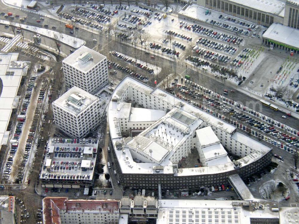 Charlottenburg / Berlin from above - 22.01.2004 Haus des Rundfunks - RBB ehem. SFB am Messegelände in Charlottenburg / Berlin