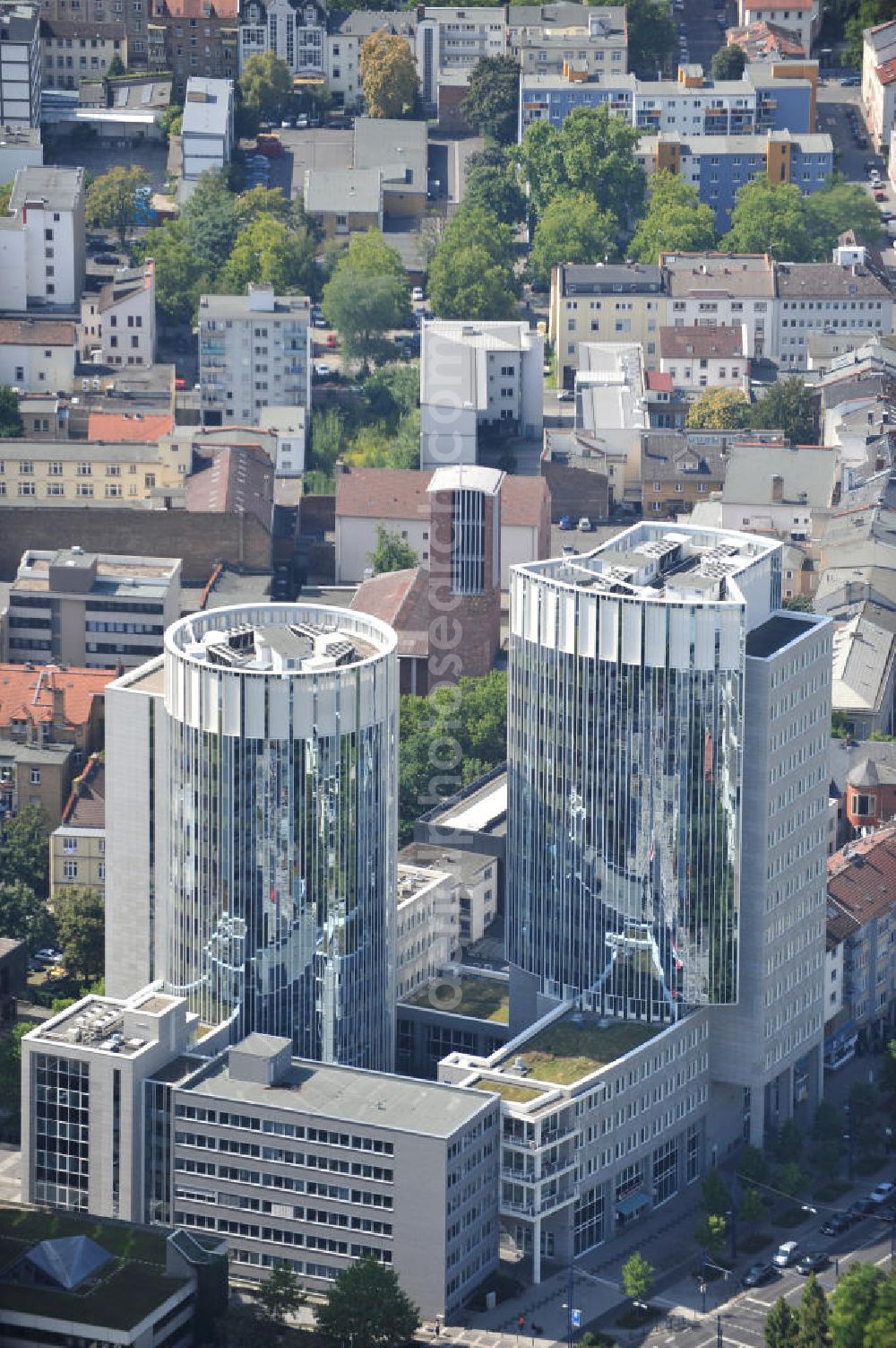 Offenbach am Main from the bird's eye view: Economy Building / Technical town hall ( Offenbach am Main ) at the Berliner Straße