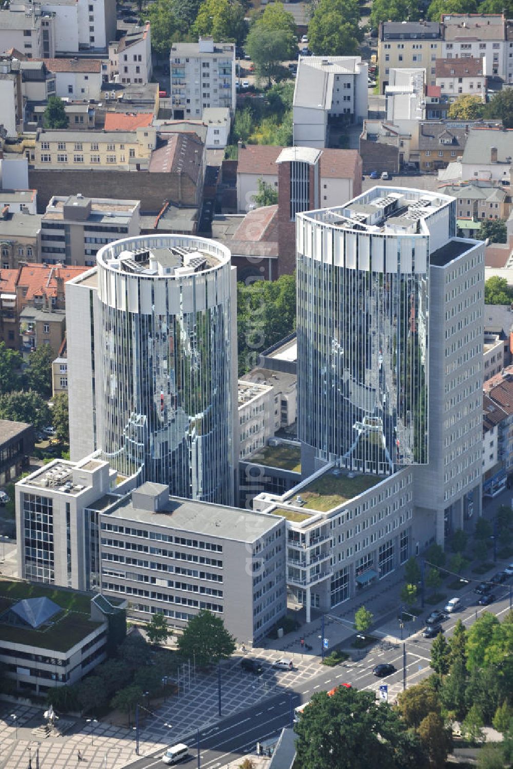 Aerial image Offenbach am Main - Economy Building / Technical town hall ( Offenbach am Main ) at the Berliner Straße