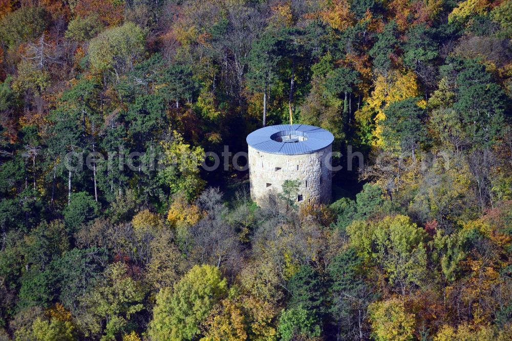 Aerial image Liebenburg - View of the Hausmannsturm in Liebenburg in the state Lower Saxony. The Hausmannsturm is located on the edge of the forest Forst Liebenburg