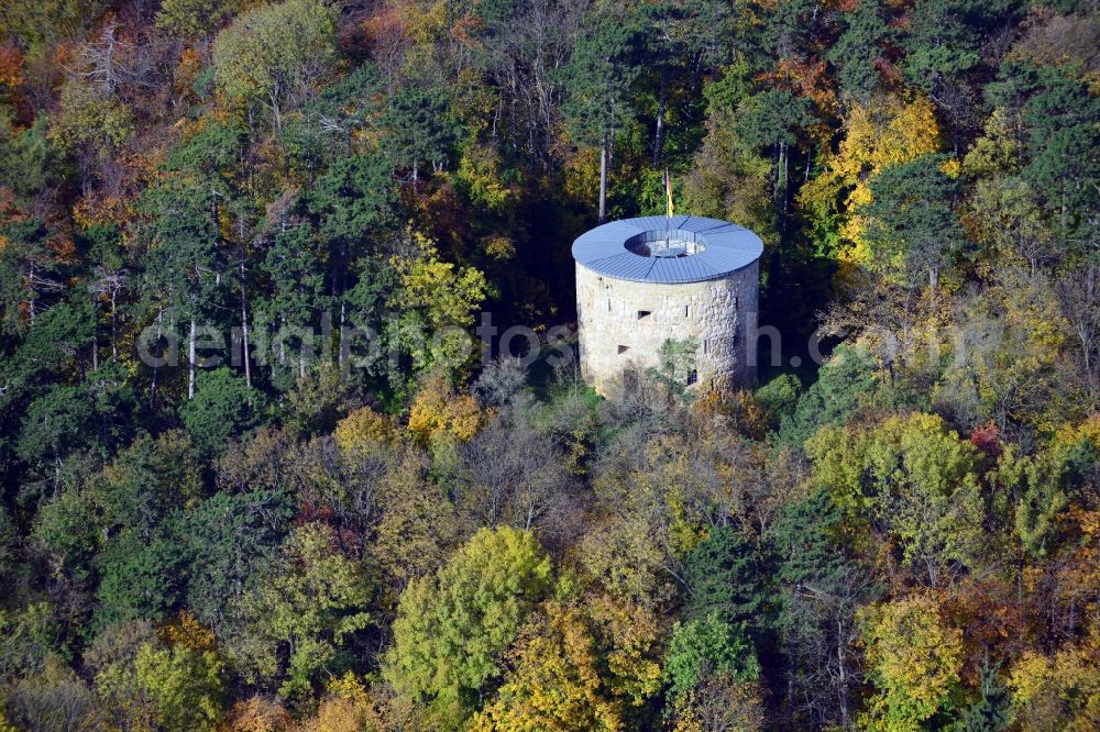 Aerial image Liebenburg - View of the Hausmannsturm in Liebenburg in the state Lower Saxony. The Hausmannsturm is located on the edge of the forest Forst Liebenburg