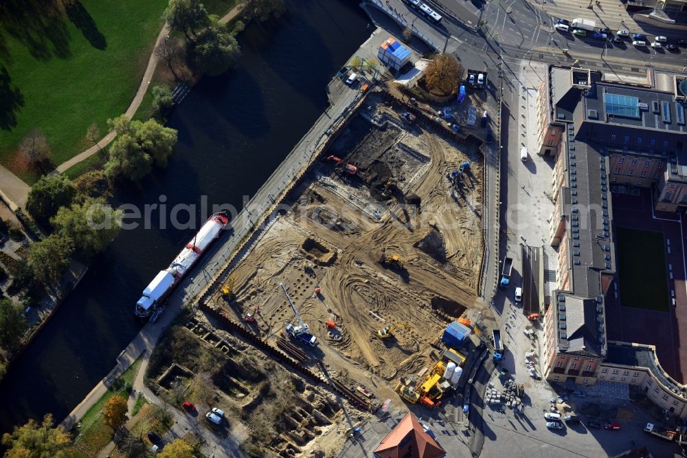 Potsdam from above - View of the Havelbank construction in Potsdam in the state of Brandenburg