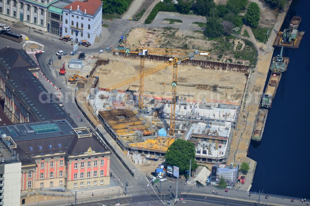 Aerial photograph Potsdam - View of the Havelbank construction in Potsdam in the state of Brandenburg