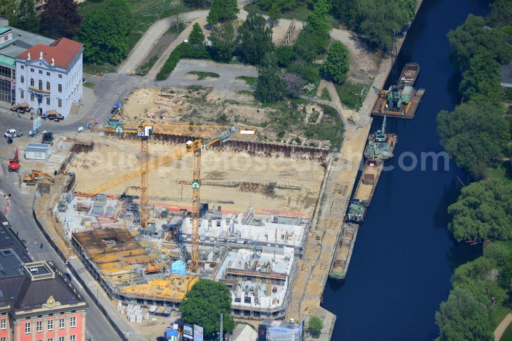 Potsdam from above - View of the Havelbank construction in Potsdam in the state of Brandenburg