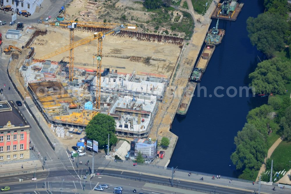 Potsdam from the bird's eye view: View of the Havelbank construction in Potsdam in the state of Brandenburg