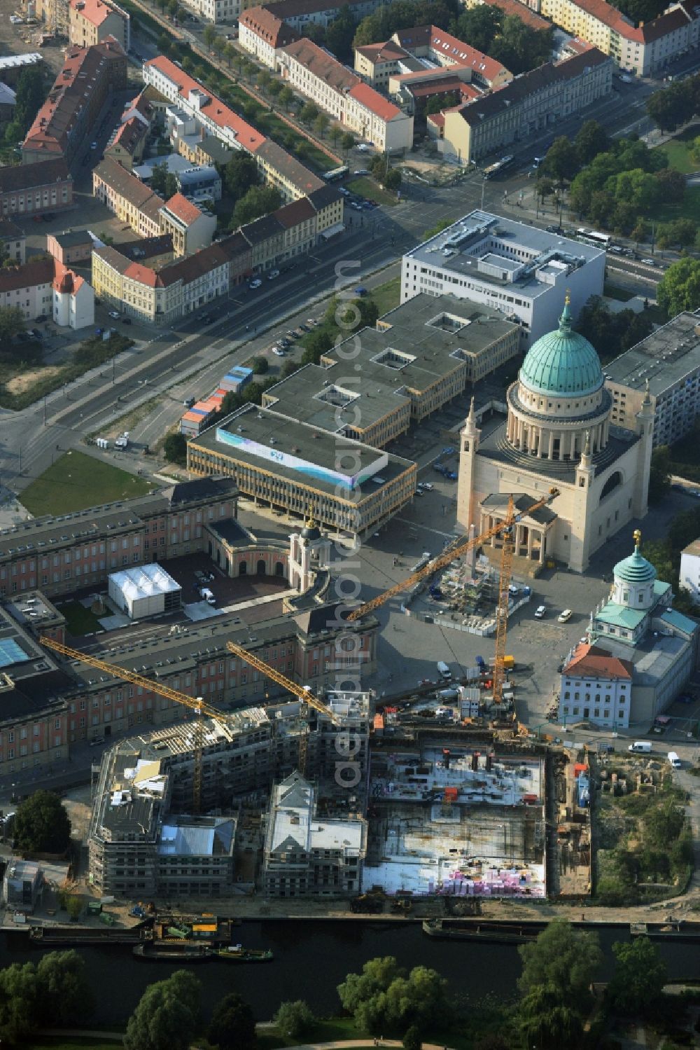 Potsdam from the bird's eye view: View of the Havelbank construction in Potsdam in the state of Brandenburg