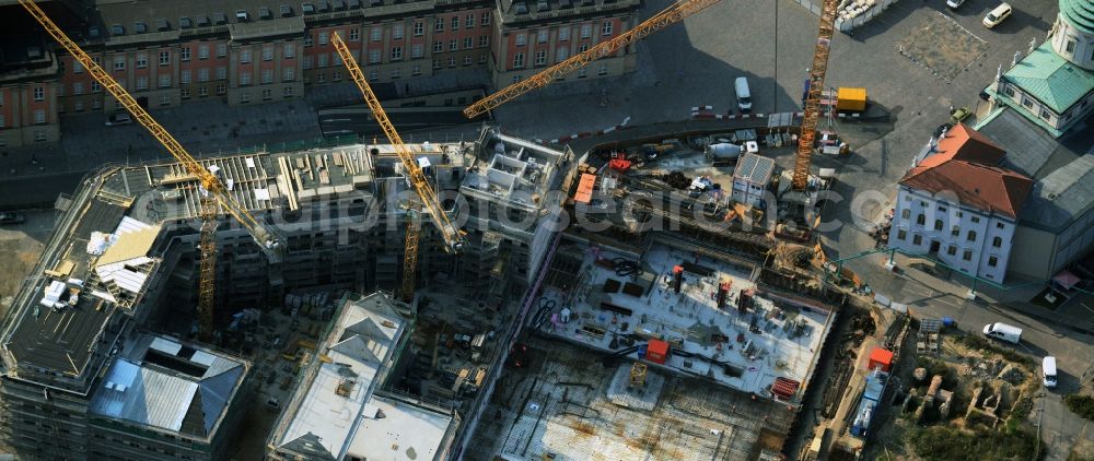 Potsdam from above - View of the Havelbank construction in Potsdam in the state of Brandenburg