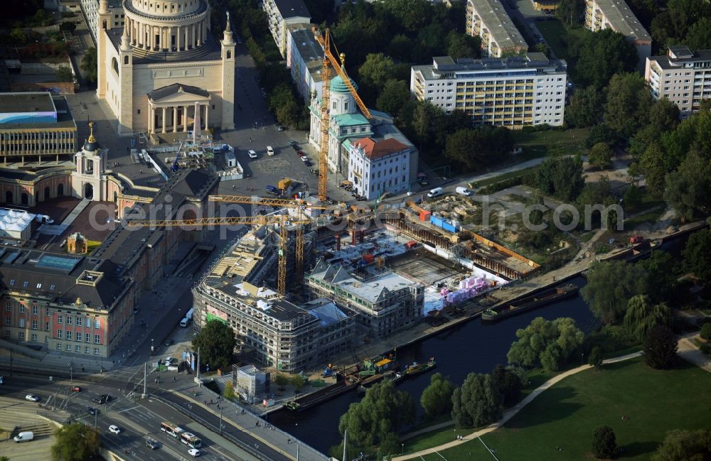 Potsdam from above - View of the Havelbank construction in Potsdam in the state of Brandenburg