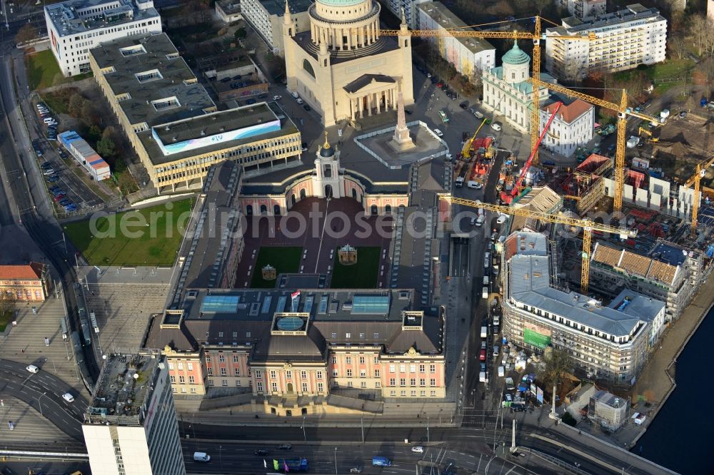 Aerial photograph Potsdam - View of the Havelbank construction in Potsdam in the state of Brandenburg