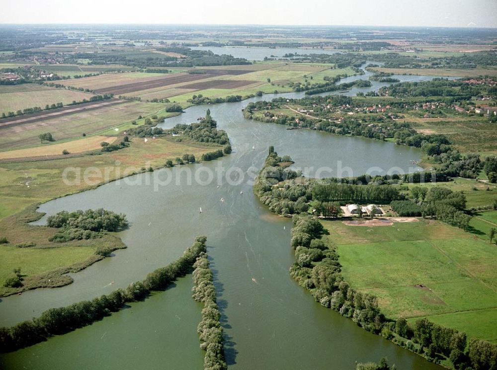 Aerial image Ketzin - Brandenburg - Havelverlauf bei Ketzin / Brandenburg.