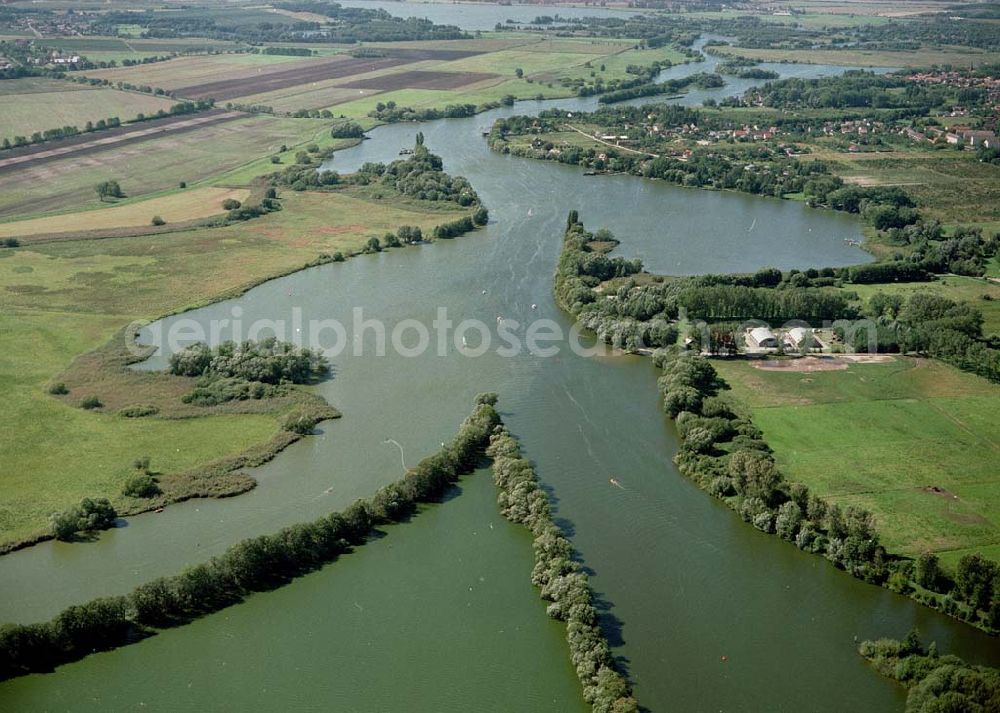 Ketzin - Brandenburg from the bird's eye view: Havelverlauf bei Ketzin / Brandenburg.