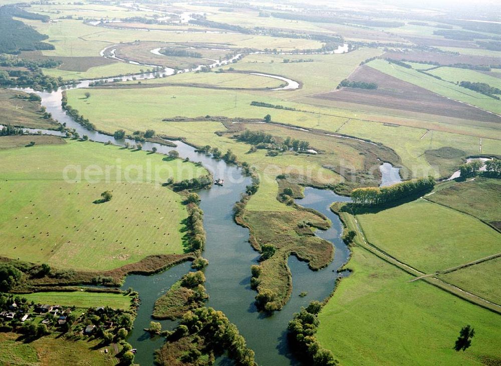 Aerial photograph Premnitz / Brandenburg - Havelverlauf bei Premnitz / Brandenburg.