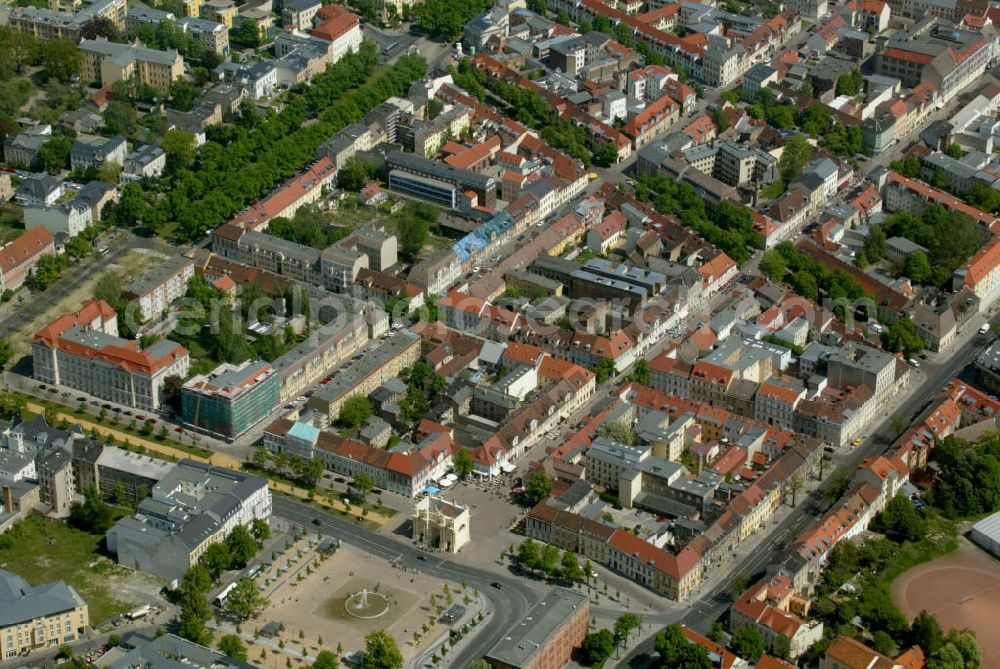 Potsdam from above - Blick auf das Brandenburger Tor in Potsdam.