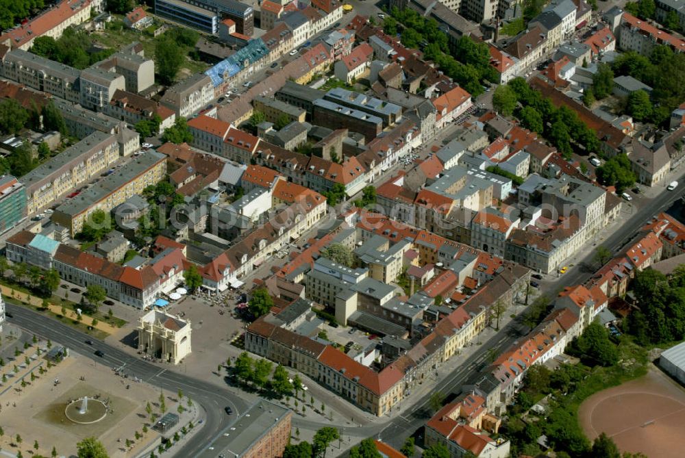 Potsdam from the bird's eye view: Blick auf das Brandenburger Tor in Potsdam.