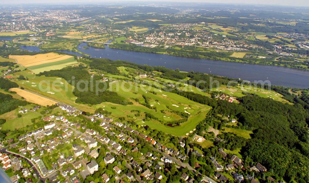 Bochum from above - Blick auf den Golfplatz Stiepel bei Bochum in der nähe des Kemnader Stausee.