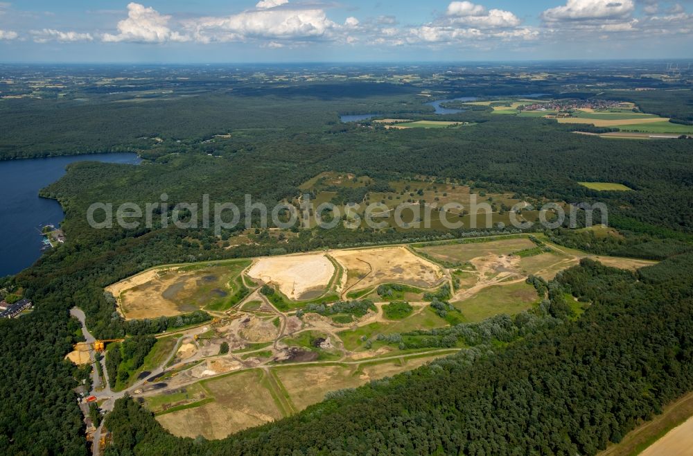 Aerial photograph Haltern am See - Heathland landscape Westruper Heide in Haltern am See in the state North Rhine-Westphalia