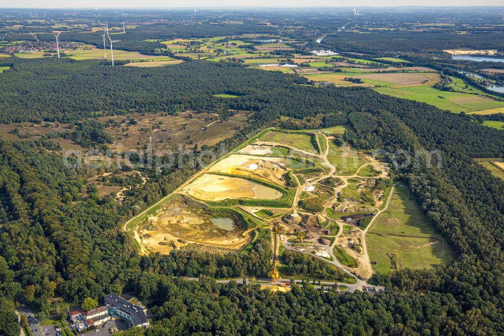 Aerial photograph Haltern am See - Heathland landscape Westruper Heide in Haltern am See in the state North Rhine-Westphalia