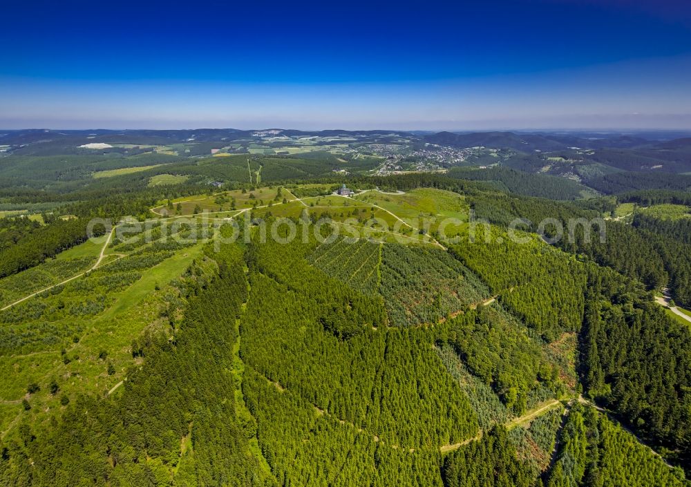 Aerial image Winterberg - Heathland in the mountains of Kahler Asten in Winterberg in the state North Rhine-Westphalia