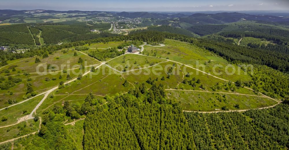 Aerial image Winterberg - Heathland in the mountains of Kahler Asten in Winterberg in the state North Rhine-Westphalia