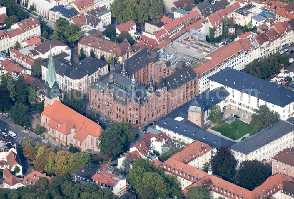 Aerial image Heidelberg - Heidelberg and Castle in Baden-Wuerttemberg