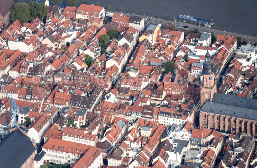 Heidelberg from above - Heidelberg and Castle in Baden-Wuerttemberg