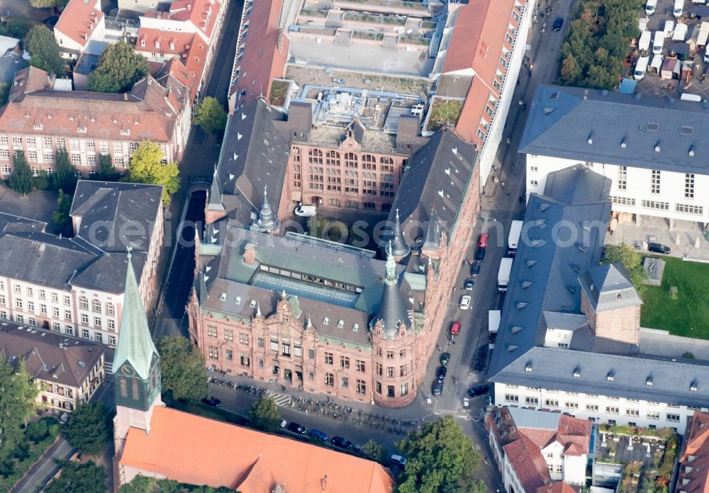 Aerial image Heidelberg - Heidelberg and Castle in Baden-Wuerttemberg