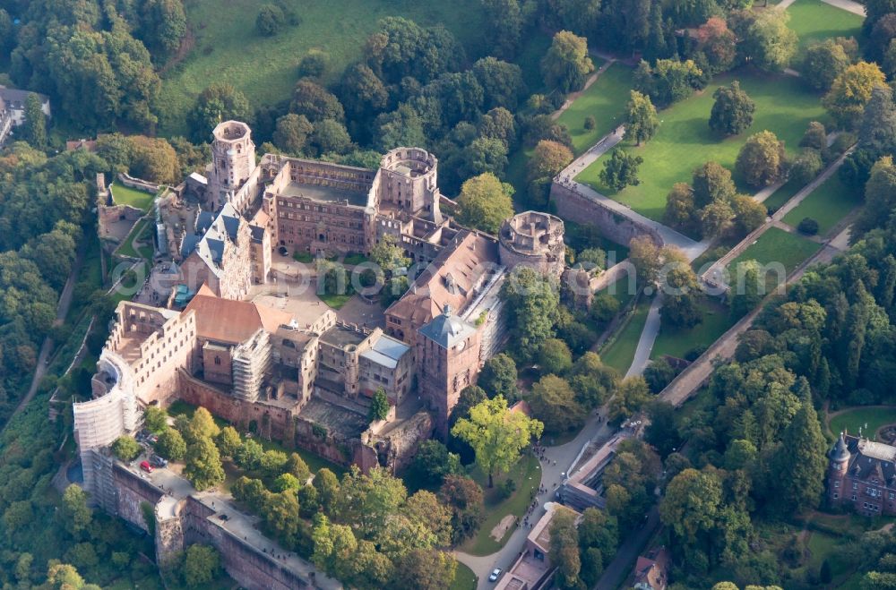 Heidelberg from the bird's eye view: Heidelberg and Castle in Baden-Wuerttemberg