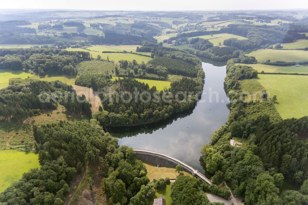 Aerial photograph Ennepetal - Dam and reservoir on the hydroelectric plant at the dam Ennepetal in the state of North Rhine-Westphalia