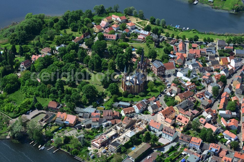 Aerial image Werder Havel - Heilig-Geist Church in Werder in Brandenburg