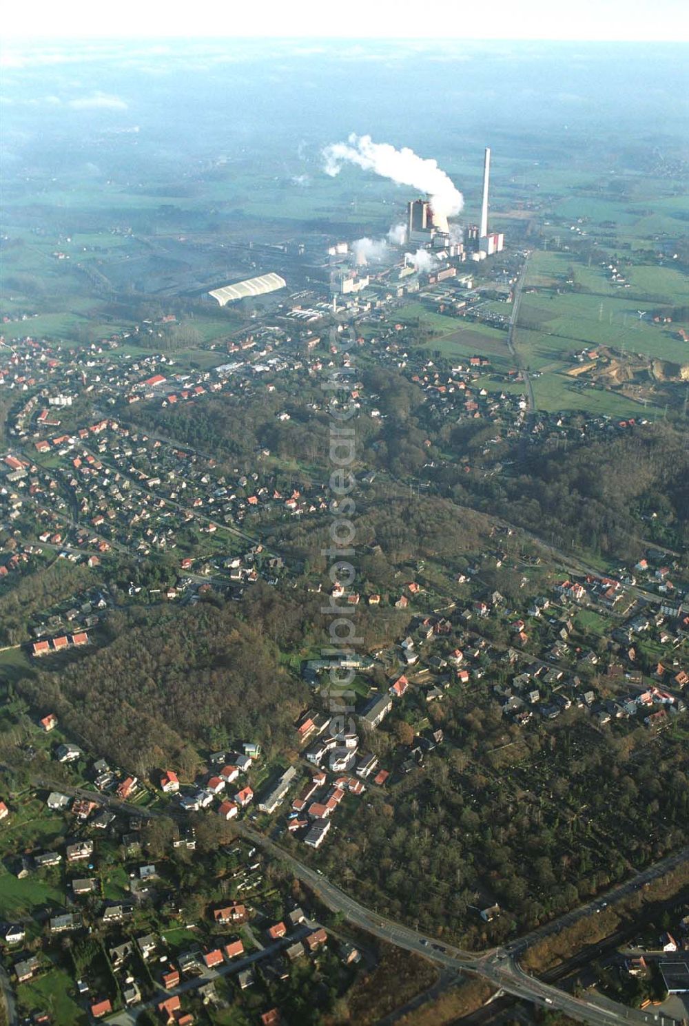 Aerial image Ibbenbüren - 09.12.2004 Ibbenbüren, Blick auf das Stadtzentrum Ibbenbüren.