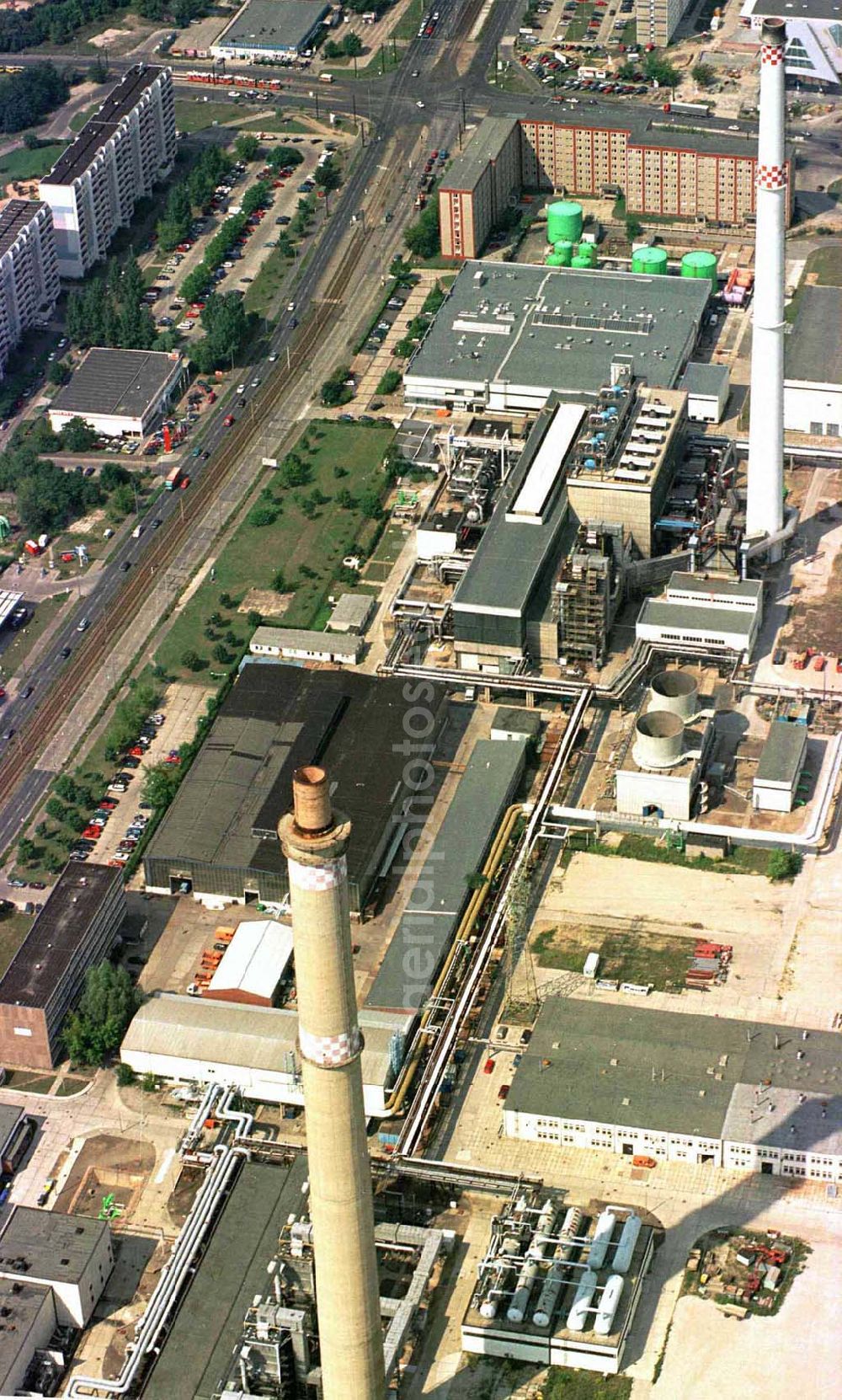 Berlin-Lichtenberg from the bird's eye view: Heizkraftwerk Rhinstraße / Müllverbrennungsanlage