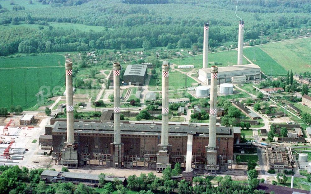 Vockerode from the bird's eye view: Heizkraftwerk Vockerode.