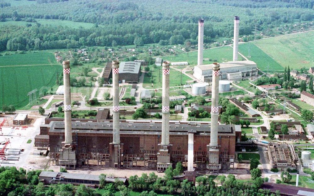 Aerial image Vockerode - Heizkraftwerk Vockerode.