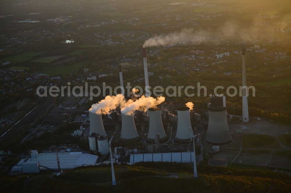 Gelsenkirchen from above - Heat and power plants of E.ON power plants GmbH in Gelsenkirchen in North Rhine-Westphalia