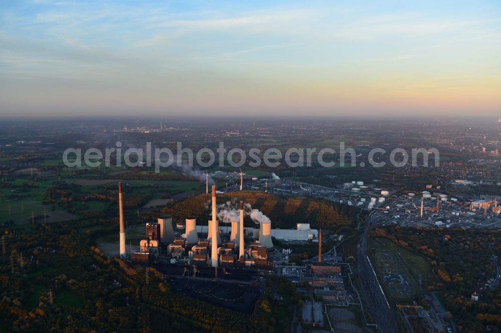 Aerial image Gelsenkirchen - Heat and power plants of E.ON power plants GmbH in Gelsenkirchen in North Rhine-Westphalia