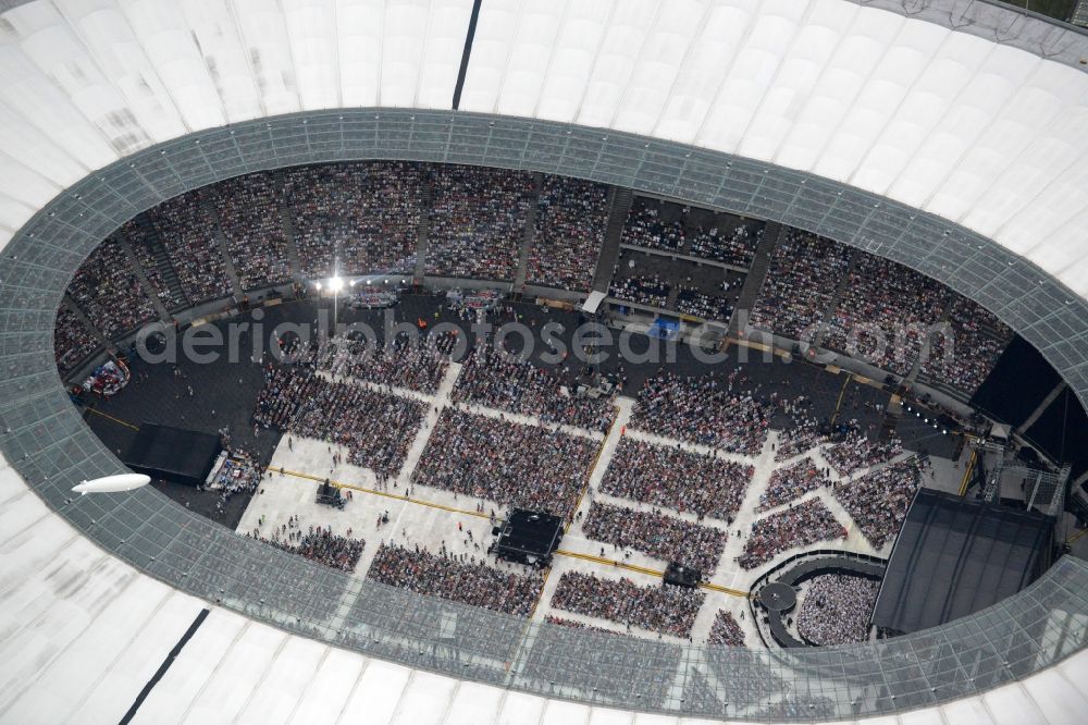 Berlin from above - Helene Fischer - Music concert in the grounds of the Arena olympic stadium in Berlin in Germany