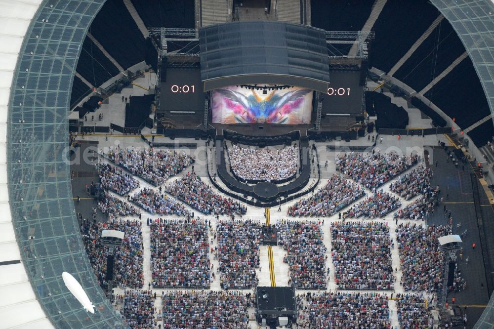 Berlin from the bird's eye view: Helene Fischer - Music concert in the grounds of the Arena olympic stadium in Berlin in Germany