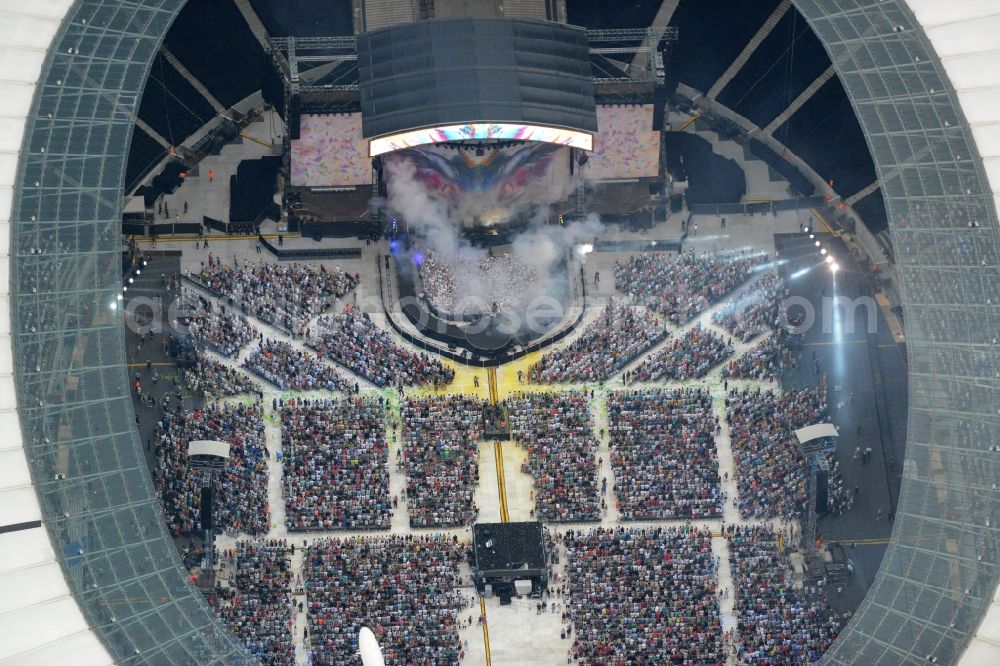 Berlin from the bird's eye view: Helene Fischer - Music concert in the grounds of the Arena olympic stadium in Berlin in Germany