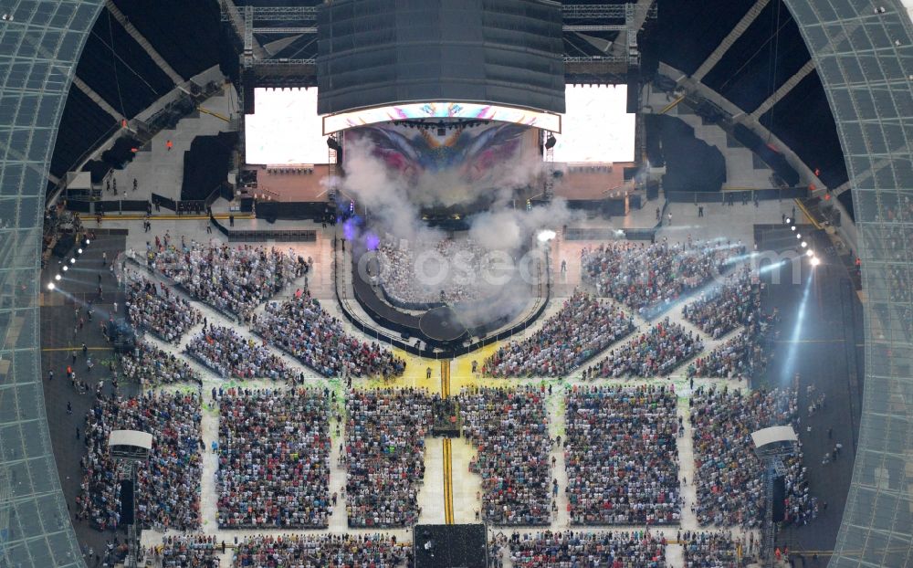 Berlin from above - Helene Fischer - Music concert in the grounds of the Arena olympic stadium in Berlin in Germany