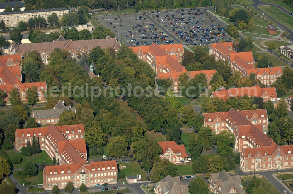 Aerial image Berlin - Blick auf das Helios Klinikum / Krankenhaus in Berlin-Buch.