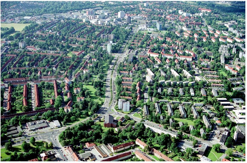 Helmstedt from above - Stadtzentrum Helmstedt