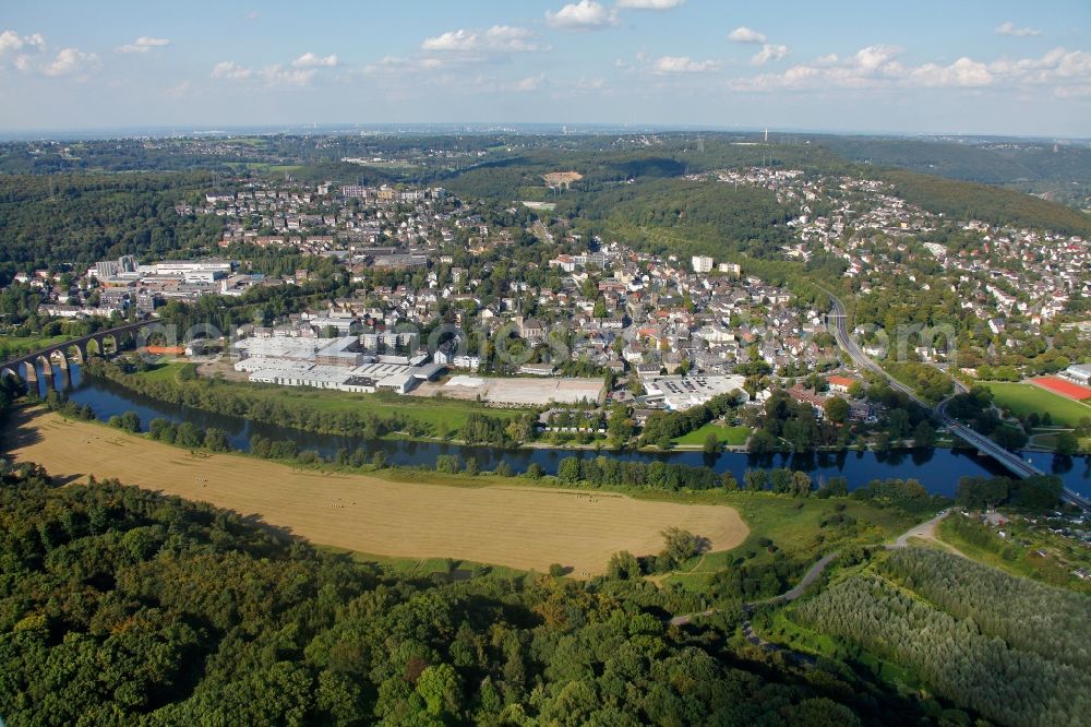 Aerial image Herdecke - View of the Hengsteysee in Herdecke in the state of North Rhine-Westphalia