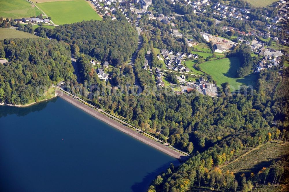 Aerial photograph Meschede - View of Hennetalsperre in Meschede in the state North Rhine-Westphalia