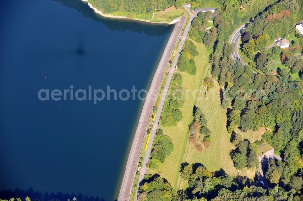 Meschede from the bird's eye view: View of Hennetalsperre in Meschede in the state North Rhine-Westphalia