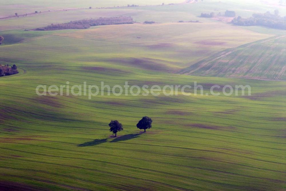 Aerial photograph Klein Sperrenwalde - Blick auf die herbstliche Landschaft bei Klein Sperrenwalde in Brandenburg.