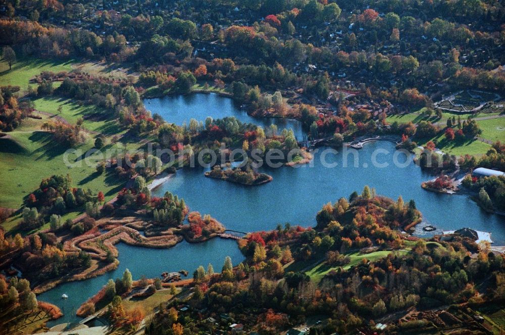 Berlin Britz from above - View of the Britz Garden, a 90-acre recreation park in Berlin